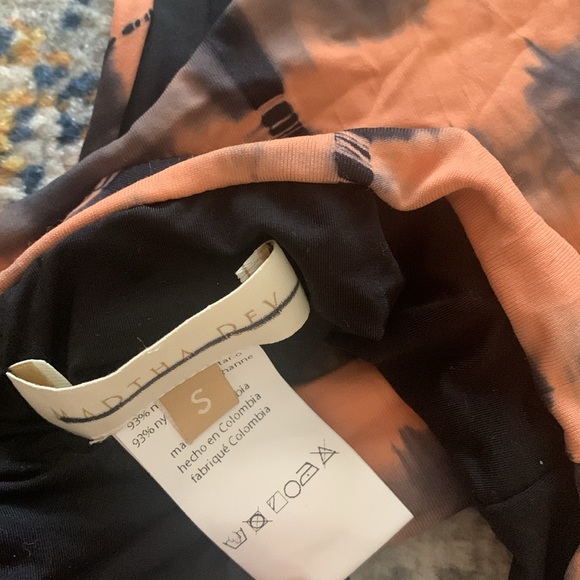 NEW Free People Martha Rey Harper Tie Dye Bikini Top Side tie printed  Small set - Picture 6 of 7